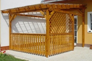 Rohová pergola - pergoly (WOOD-INTEX)