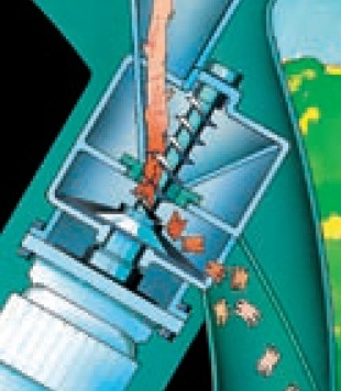 Šnekový drticí mechanismus - tiché drtiče AXT 2000 HP (BOSCH)